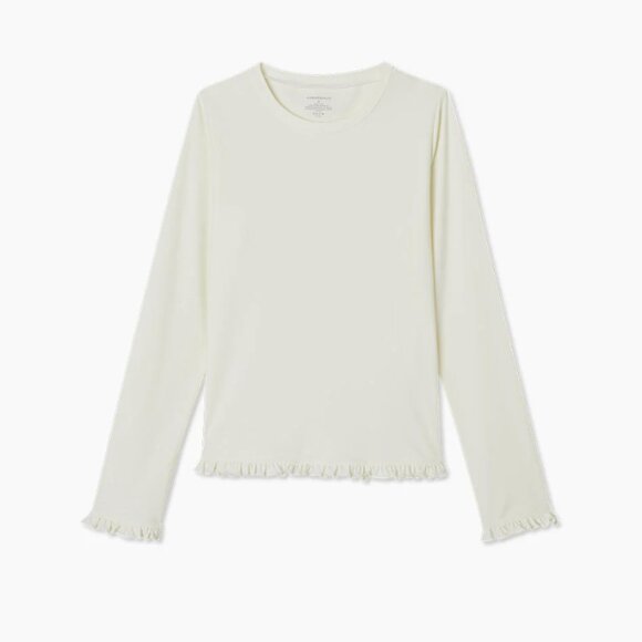 SUMMERSALT The Waterside Ruffle Rash Guard UPF 50+ WHITE SAND  SIZE 18 NWT - Picture 2 of 8